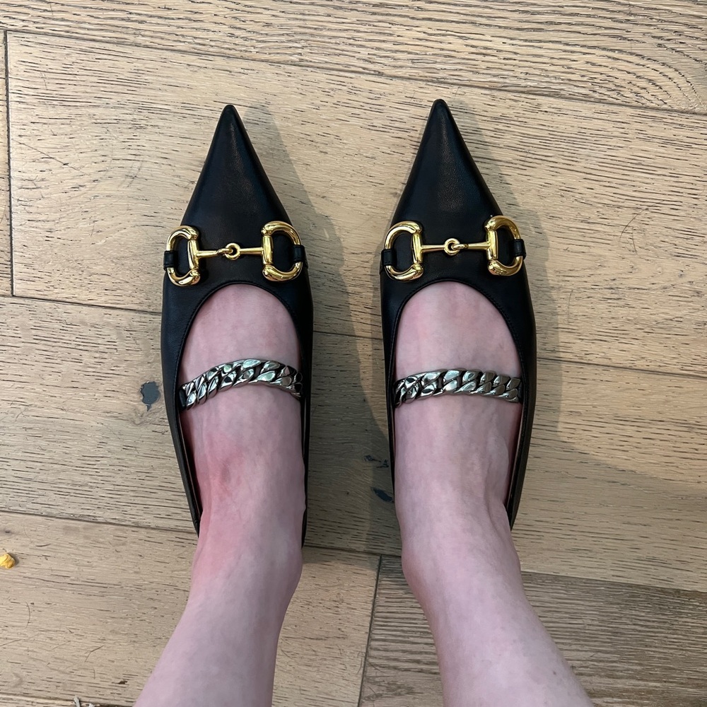 Gucci Flats with Gold and Silver Hardware